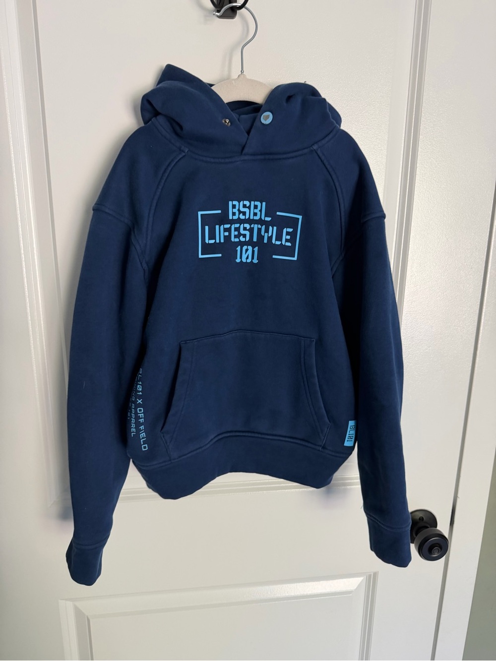 Baseball Lifestyle 101 Navy Kids Hoodie, YS